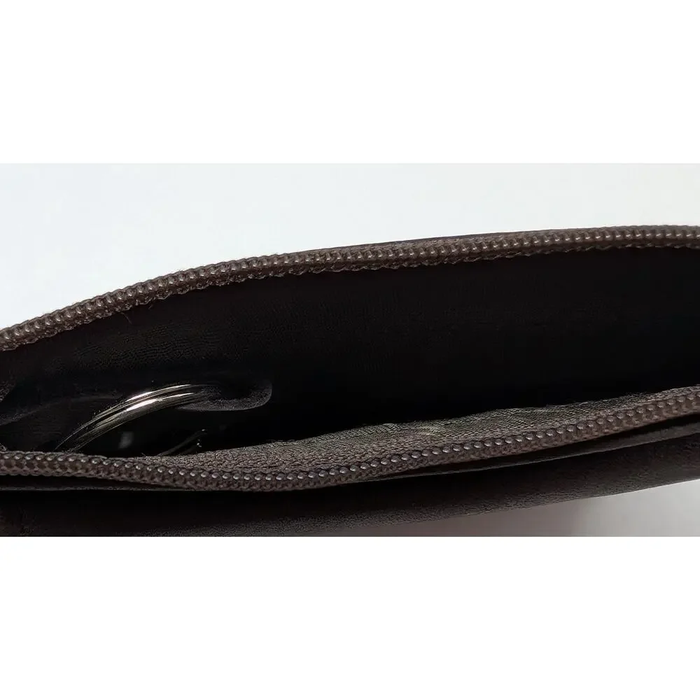 Vintage Y2K Wilson Leather Pelle Studio Brown Purse Card Wallet ID Holder New - Picture 13 of 16